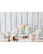 6 Tasses à café Pattern Pastel rose pastel/bleu pastel/vert pastel - 9 cl