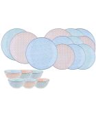 Service Les essentiels Pastel rose pastel/bleu pastel/vert pastel - 18 pièces