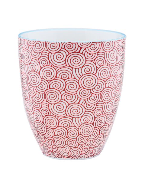 6 Mugs Pattern Color bleu clair/rouge/jaune - 30 cl