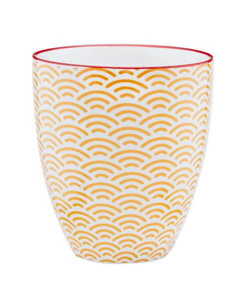 6 Mugs Pattern Color bleu clair/rouge/jaune - 30 cl