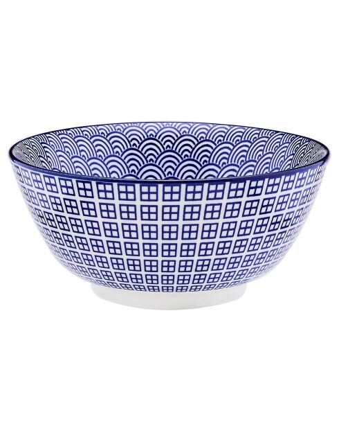 6 Bols petit-déjeuner Pattern Dark blue bleu foncé - D.15 cm