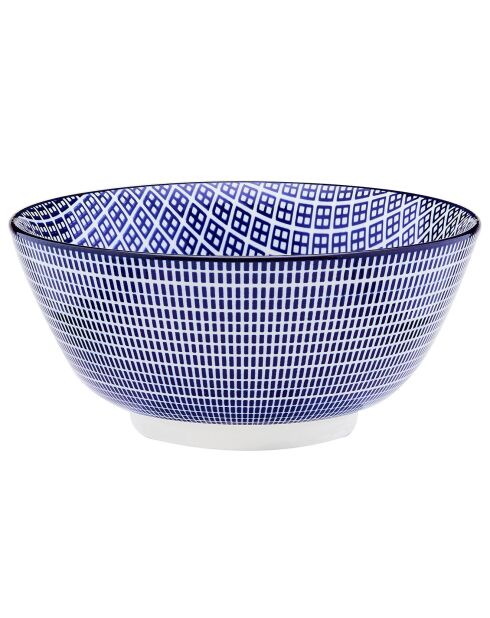 6 Bols petit-déjeuner Pattern Dark blue bleu foncé - D.15 cm