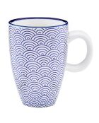 6 Tasses à café Pattern Dark blue bleu foncé - 9 cl