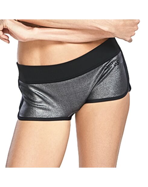 Bas de maillot shorty en Néoprène argenté