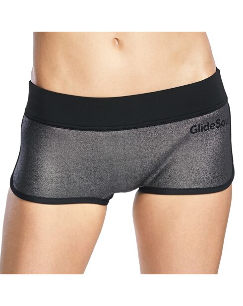 Bas de maillot shorty en Néoprène argenté
