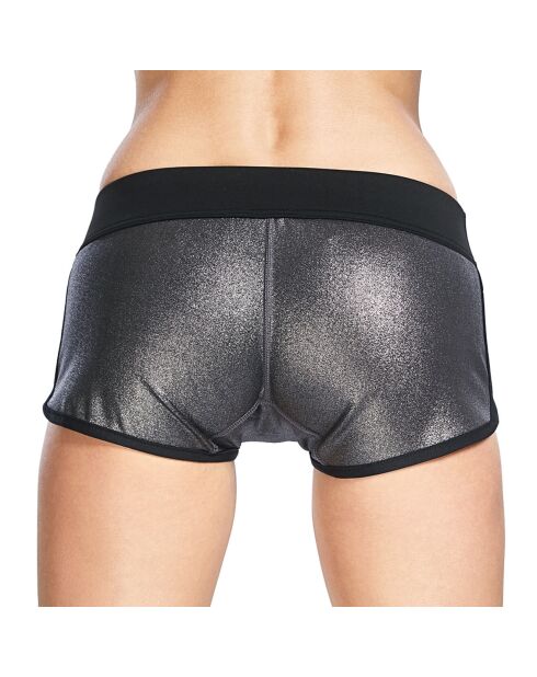 Bas de maillot shorty en Néoprène argenté