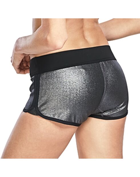 Bas de maillot shorty en Néoprène argenté