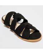 Mules en Velours de Cuir  Adeline noires