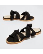 Mules en Velours de Cuir  Adeline noires