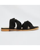 Mules en Velours de Cuir  Adeline noires