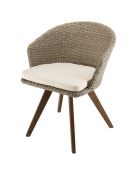 Fauteuil Victoire beige/crème  - 63x62x78 cm