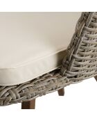 Fauteuil Victoire beige/crème  - 63x62x78 cm