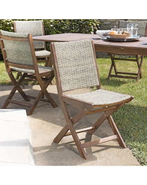 2 sillas plegables de madera Victoire