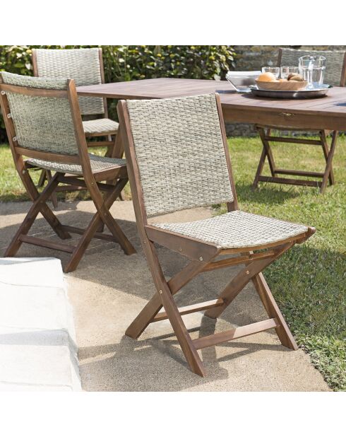 2 Chaises pliantes Victoire bois