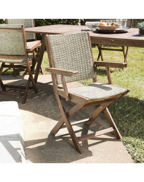 2 houten opvouwbare fauteuils van Victoire