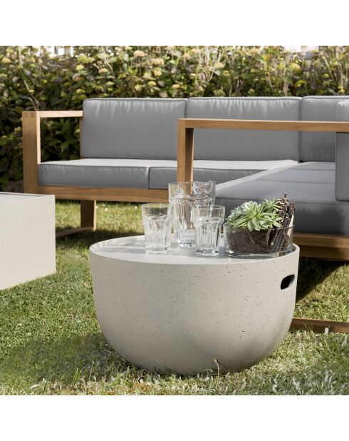 Table basse ronde Hans béton - 58x58x32 cm