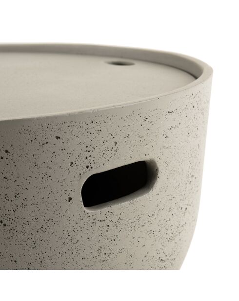 Table basse ronde Hans béton - 58x58x32 cm