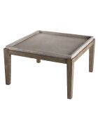 Table basse carrée Hans béton/bois  - 83.5x83.5x49 cm