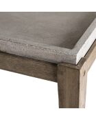 Table basse carrée Hans béton/bois  - 83.5x83.5x49 cm