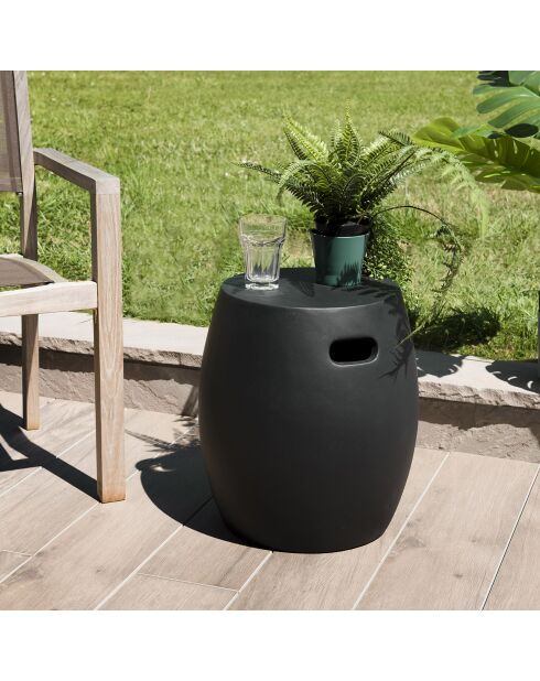 Table d'appoint ronde Hans noire - 43x43x47 cm