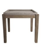 Table d'appoint carrée Hans béton/bois  - 53.5x53.5x48.5 cm