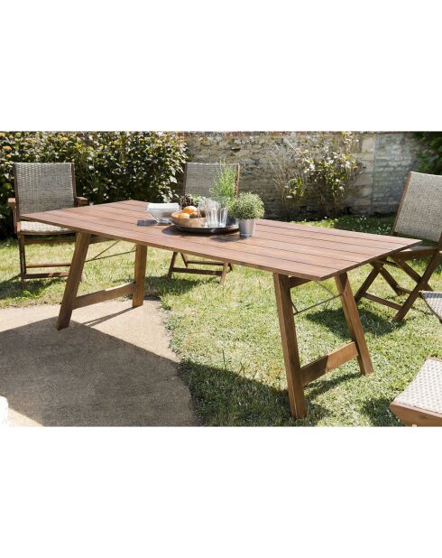 Table rectangulaire Victoire bois  - 220x90x73 cm