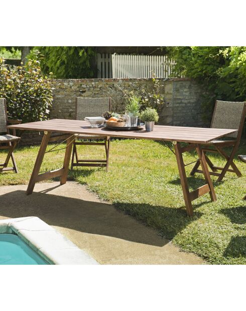 Table rectangulaire Victoire bois  - 220x90x73 cm