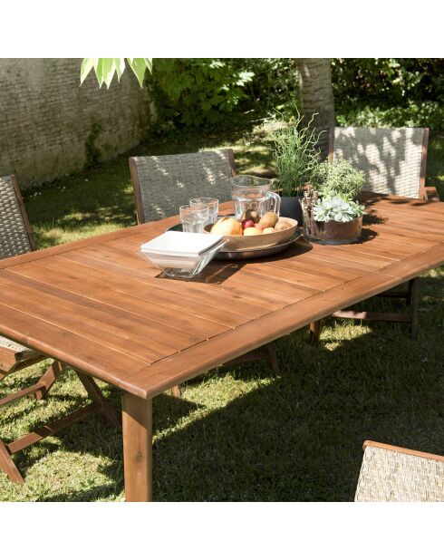 Table rectangulaire Victoire bois  - 180/240x100x75 cm