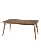 Ensemble 1 table extensible & 4 chaises pliantes + 2 fauteuils pliants Porto Vecchio beige/bois - 180/240x100x75 cm