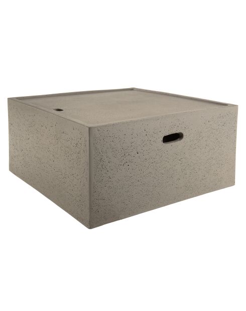 Table basse carrée Hans béton - 68x68x35 cm