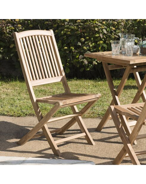 2 sillas Lombock de teca - 50x60x99 cm