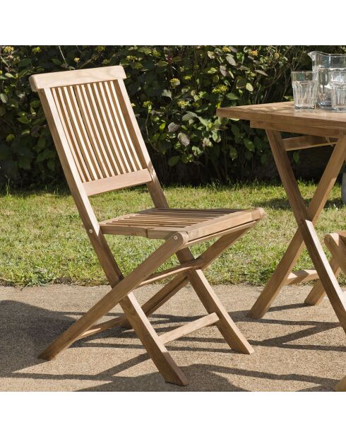 2 sillas Java de teca - 45x60x90 cm