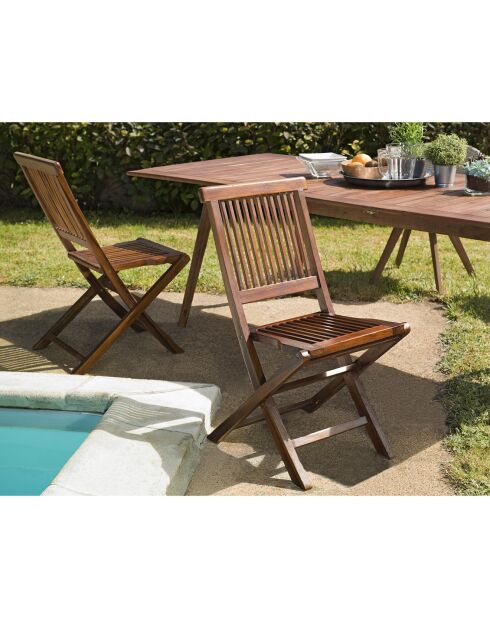 Bain de soleil Maeva teck huilé - 65x205x30 cm