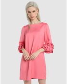Robe volantée rose