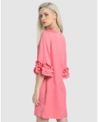 Robe volantée rose