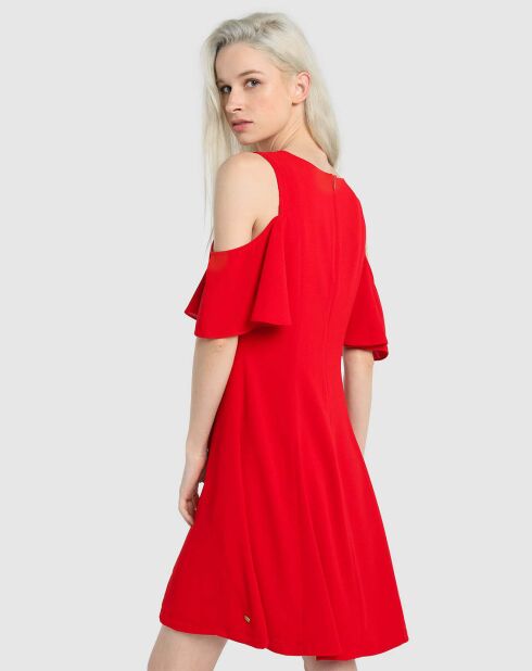 Robe épaules dénudées rouge
