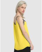 Top fluide jaune/noir