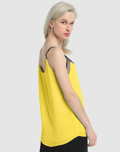 Top fluide jaune/noir