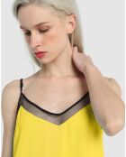 Top fluide jaune/noir