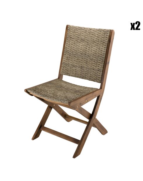 2 sillas plegables de madera Victoire