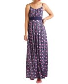 Robe longue bleu marine