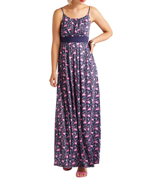 Robe longue bleu marine