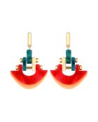 Boucles d'oreilles Wisconsin multicolores