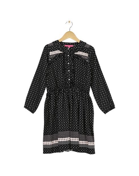 Robe Léonce imprimée bleu marine