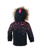 Veste de ski Rose col fausse fourrure marine