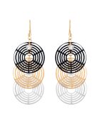 Solal zilver/goud/zwarte oorbellen