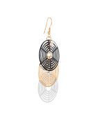 Solal zilver/goud/zwarte oorbellen