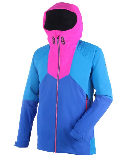 Veste de ski Spencer bleu électrique/turquoise/fuschia