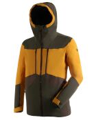 Veste de ski Touring kaki/jaune
