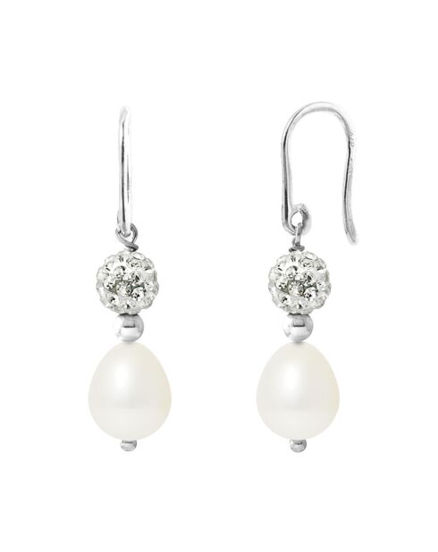 Boucles d'oreilles Nerveuse Argent Perles d'Eau Douce blanches